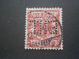 ALSACE LORRAINE PERFORATION EHL45 PERFORES PERFORE PERFIN PERFINS PERFORATION PERFORIERT LOCHUNG FIRMENLOCHUNG - Oblitérés