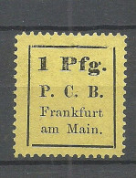 Germany Deutsches Reich Ca. 1895 Frankfurt Am Main Local City Post Postverkehr Lokalpost Stadtpost 1 Pfg. (*) - Private & Lokale Post