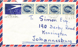 Rhodesia & Nyasaland Air Mail Cover Sent To Johannesburg 7-10-1960 - Rhodesië & Nyasaland (1954-1963)