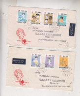 HUNGARY, 1963 BUDAPEST RED CROSS Nice Airmail Covers To Germany - Brieven En Documenten
