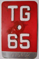 Velonummer Thurgau TG 65 - Nummerplaten