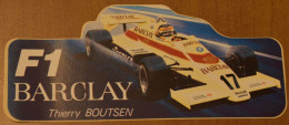 Autocollant Barclay - Thierry Boutsen - Formule 1 F1 - Autorennen - F1