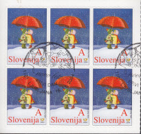 SLOWENIEN  492, Teil-Markenheftchen (6 Marken), Gestempelt, Weihnachten/Neujahr, 2004 - Slovenia