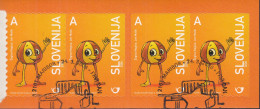 SLOWENIEN  579, Teil-Markenheftchen (4 Marken), Gestempelt, Kinderbuchillustrationen, 2006 - Slovenia