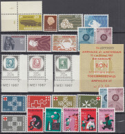 NIEDERLANDE  Jahrgang 1967,  Postfrisch **,  871-892, (ohne Block 6) - Années Complètes