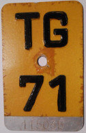 Velonummer Mofanummer Thurgau TG 71 - Plaques D'immatriculation