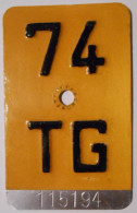 Velonummer Mofanummer Thurgau TG 74 - Placas De Matriculación