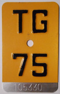 Velonummer Mofanummer Thurgau TG 75 - Number Plates