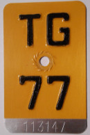 Velonummer Mofanummer Thurgau TG 77 - Number Plates