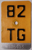 Velonummer Mofanummer Thurgau TG 82 - Number Plates