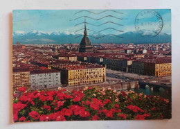 TORINO - Piazza Vittorio Veneto E Mole Antonelliana Viste Dal Monte Dei Cappuccini - Panorama - Vg Con Marca Da Bollo P2 - Mehransichten, Panoramakarten