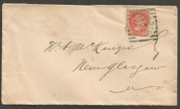 1897 Cover 3c Small Queen Squared Circle Halifax NS Nova Scotia To New Glasgow Insurance - Postgeschiedenis