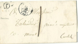 FRANCE LETTRE TAXE 1 MANUSCRITE BOITE RURALE MOISSAC ( LOZERE ) POUR MURAT ( CANTAL ) DE 1850    LETTRE COVER - 1945-47 Cérès Van Mazelin