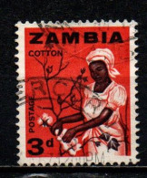 ZAMBIA - 1964 - Woman Picking Cotton - USATO - Zambia (1965-...)