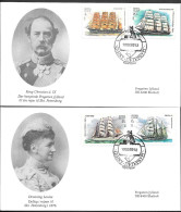 Russia 2 Covers 1992. King Of Denmark Christian IX And Queen Louise. Ships Stamps - Cartas & Documentos