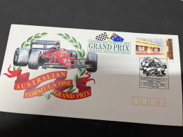 26-9-2023 (2 U 14) Australia FDC - Formula 1 Grand Prix In Adelaide 1992 (2 Covers) - Primo Giorno D'emissione (FDC)
