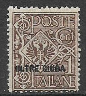 COLONIE ITALIANE OLTRE GIUBA 1925  FRANCOBOLLI D'ITALIA DEL 1901-23 SOPRASTAMPATO SASS. 1  MLH VF - Oltre Giuba