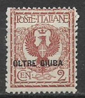 COLONIE ITALIANE OLTRE GIUBA 1925  FRANCOBOLLI D'ITALIA DEL 1901-23 SOPRASTAMPATO SASS. 2  MLH VF - Oltre Giuba