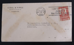 SD)1948, CUBA, LETTER, BUY CUBAN SUGAR, CENTENARY OF GENERAL ANTONIO MACEO - Colecciones & Series