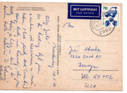 70181 - Bund - 1973 - 70Pfg Unfall EF A LpAnsKte NORDERNEY -> Berwyn, IL (USA) - Storia Postale