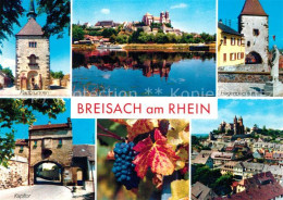73195659 Breisach Rhein Radbrunnen Muenster Hagenbachturm Kapftor Stadtblick Bre - Breisach