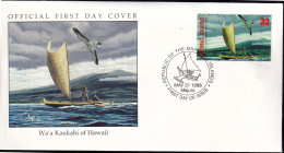 MARINE BIRDS- MIGRATORY BIRDS- FISHING BOATS- FDC- MARSHALL ISLANDS- 1998-BX5-C1 - Albatros & Stormvogels