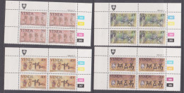 Venda 1984 History Of Writing Plated Blocks 4 MNH - Venda