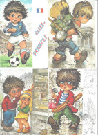 THEME ILLUSTRATEURS  MICHEL THOMAS     THEME ENFANTS LOT DE 4 CARTES   ****  A  SAISIR ***** - Thomas