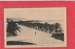 3. BIZERTE . BOULEVARD DU FRONT-DE-MER ET LA PLAGE . CARTE ECRITE AU VERSO LE 25-12-1929 - Tunisia