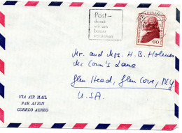 70205 - Bund - 1976 - 90Pfg Kant EF A LpBf HAMBURG - ... -> Glen Cove, NY (USA) - Storia Postale