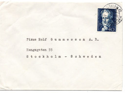 70208 - Bund - 1959 - 40Pfg Humboldt EF A Bf SUELZE -> Schweden - Covers & Documents