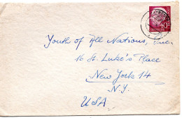 70209 - Bund - 1956 - 40Pfg Heuss I EF A Bf BAYREUTH -> New York, NY (USA) - Lettres & Documents