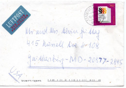 70210 - Bund - 1997 - 300Pfg BGB EF A LpBf FRANKFURT -> Gaithersburg, MD (USA) - Storia Postale