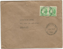 FRANCE MAZELIN 2FR PAIRE LETTRE VAUCRESSON 2.1.1948 TARIF IMPRIME - 1945-47 Cérès De Mazelin