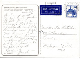 70219 - Bund - 1984 - 90Pfg B&S EF A LpAnsKte FRANKFURT -> Laurium, MI (USA) - Lettres & Documents