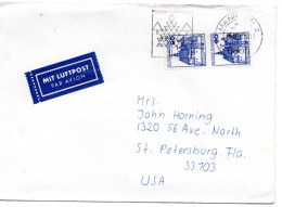 70224 - Bund - 1982 - 2@90Pfg B&S A LpBf MANNHEIM - ... -> St Petersburg, FL (USA), Rs Klappe Fehlt - Cartas & Documentos