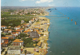 CARTOLINA  S.MAURO MARE,FORLI-CESENA,EMILIA ROMAGNA-VEDUTA AEREA-SPIAGGIA,MARE,VACANZA,BELLA ITALIA,VIAGGIATA 1972 - Cesena