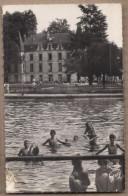 CPSM 95 - BAILLET EN FRANCE - La Piscine Et Le Château De Baillet En France - TB  PLAN ANIMATION Baigneurs NATATION 1958 - Baillet-en-France