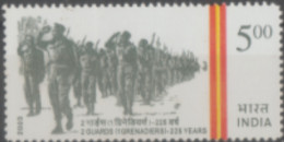 MINT STAMP  FROM INDIA 2003  ON 2ND GUARDS 1ST GRENADIERS 225 YEARS/Military/Army/Soldiers - Unused Stamps