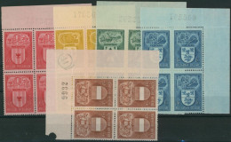 Antituberculeux (Armoiries) - N°743/47** Neuf Sans Charnières (MNH) En Bloc De 4 Coin De Feuille. - Unused Stamps