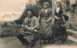 FOLKLORE - Costumes - La Vieille Chanson Berriaude - Carte Postale Ancienne - Costumi