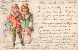 ENFANTS - Dessins D'enfants - Colorisé -  Carte Postale  Ancienne - Children's Drawings