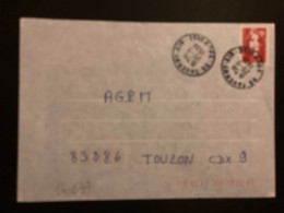 LETTRE TP M DE BRIAT VP ROUGE OBL.29-9 1994 95 TAVERNY AIR VAL D'OISE - Military Airmail