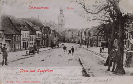 Gruss Aus Saaralben * 1903 * Johannestrasse Und Kirche * Villageois * Sarralbe 57 - Sarralbe