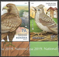 2019  Rumänien   Mi. 7531-2 A  **MNH  EUROPA  -NATIONAL BIRDS - 2019