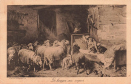 PHOTOGRAPHIE - Le Berger Au Repos - Troupeau De Moutons -  Carte Postale  Ancienne - Photographie