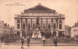 BELGIQUE - Liège - Théâtre Royal Et Statue De Grétry  -   Carte Postale  Ancienne - Liege