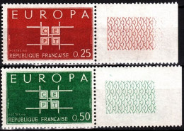 FRANCE 1963 EUROPA. Complete Set, With Designed Margins, MNH - 1963