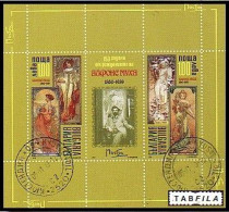 BULGARIA - 2010 - 150 Years Since The Birth Of Alphonse Mucha - Bl - Used - Usados
