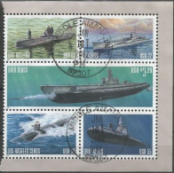 USA 2000 US Navy Submarines SC.# 3373/77 Cpl 5v Set In Booklet Pane VFU Jan2002 Circular PMK !!!!!!!!!!!!!!!!!!!! - Submarines